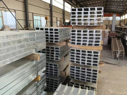 Flange paralel luar Galvanized Metal C Bagian Baja 150mm