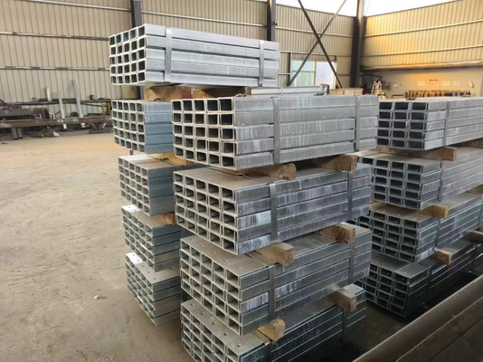 Hot Rolled Galvanizing Steel PFC Beam Steel 380 X 100 Untuk Konstruksi Dinding Pendukung