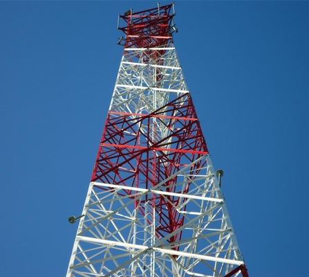 Kit Menara Telekomunikasi Baja Sudut Segitiga yang Dapat Disesuaikan Berkualitas Tinggi dengan Braket Pemasangan dan Aksesori